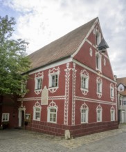 Schön verziertes Haus, Kallmünz, Bayern, Deutschland