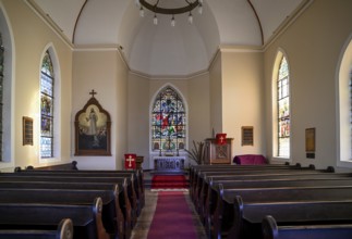 Felsenkirche, evangelisch-lutherische Kirche von 1912, Innenaufnahme, Lüderitz, Region Karas,