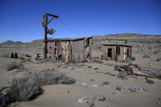 Ruinen der ehemaligen Diamantenstadt Pomona in der Wüste, Diamentensperrgebiet, bei Lüderitz,