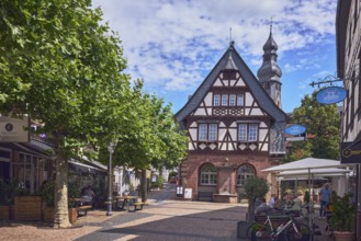 Historisches Rathaus, Altes Rathaus Café Hofheim am Taunus, Fußgängerzone, Fachwerkhaus, allgemeine