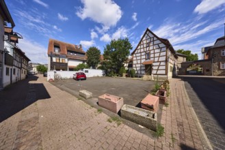 Innenstadt, allgemeine Architektur, Fachwerkhäuser, historische Gebäude, Straße aus