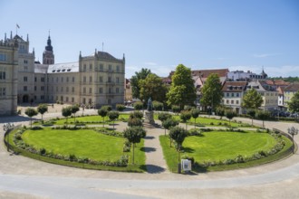 Castle park at Ehrenburg Castle, Coburg, Upper Franconia, Franconia, Bavaria, Germany