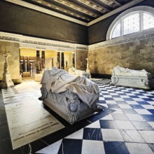 Charlottenburg Mausoleum with the marble sarcophagi of Emperor Wilhelm I and Queen Luise,