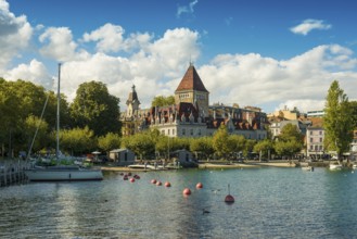 Château d'Ouchy, luxury hotel on the lakeshore, Lausanne, Switzerland