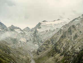 View from the Hohe Mut over the Rotmoostal to the Rotmoosferner, Wasserfallferner and the Gurgler