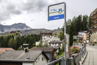 Bus stop Arosa Bus Bellevue, Arosa, Graubünden, Switzerland