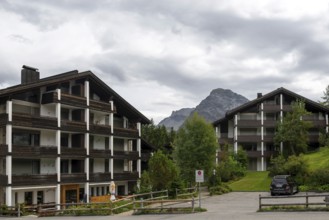 Alpine region apartment blocks, Arosa, Graubünden, Switzerland