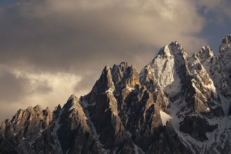 Close-up of mountain peaks of the Sesto Dolomites, San Candido, Val Pusteria, Sesto Dolomites,