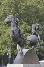 Magdeburg hemispheres by Thomas Virnich 2012, monument to physicist and mathematician Otto von