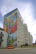 Mural md2094 by Gordon Motsch 2024, graffiti, street art, solar punk, future, futuristic, science