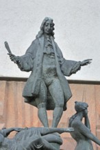 Telemann and the four temperaments by Eberhard Roßdeutscher 1981, monument to composer Georg