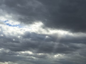 Heavily overcast sky with cloud cover Dense cloud cover Nimbostratus clouds Rain clouds, rays of