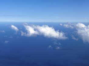 White Cirrocumuluswoken Cirrocumulus at high altitude high clouds over the sea, international