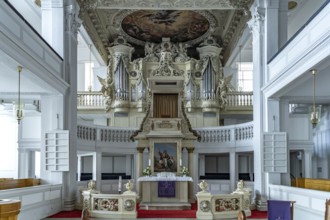 Altar of the castle church at Friedenstein Castle in Gotha, Thuringia, Germany