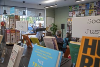Detroit, Michigan - Susan Newell, 76, reads from her book of poetry, 'More Than One Way To Be Old,