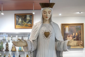 Religious statuettes in museum near Our Lady of Beauraing, Notre-Dame de Beauraing sanctuary, place