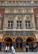Entrance façade of the Hilton Theatre (formerly The Lyric Theatre) in Mahatten, New York City, USA