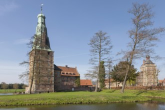 Historic moated castle, Renaissance Schloss Raesfeld, Freiheit Raesfeld, Münsterland, North