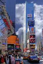 Billboard on the Woken Scratchers in Times Square, New York City, USA
