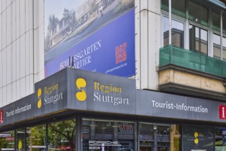 Tourist-Information Stuttgart, Touristinfo, building, facade, diffuse light, Arnulf-Klett-Platz,