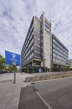 Baden-Württembergische Bank, BW-Bank, modern architecture, signpost to the BW-Bank underground car