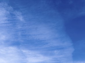 Cloud front of cirrus clouds Cirrus clouds Scleier clouds under blue sky, international
