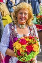 The boss of the historic Oktoberfest attraction Teufelsrad, Elisabeth Polaczy, Wiesnwirte