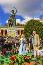 Performance of the folk music duo Marianne and Michael on the stage of the Bayrischer Rundfunk at