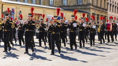 Bergkapelle St. Ingbert, Trachten- und Schützenzug, Oktoberfest, Munich, Upper Bavaria, Bavaria,