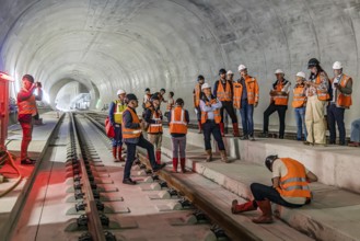 Tunnel under the new airport railway station between the airport and the exhibition centre. The
