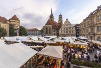 Stuttgart wine village, wine festival on Schillerplatz and Marktplatz in the centre of the state