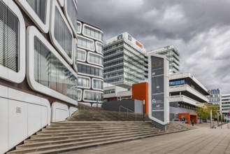 Z-UP, modern architecture on Heilbronner Strasse. Building complex on the edge of the Europaviertel