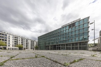 Pariser Platz. Modern architecture in the European quarter. The square heats up very much in summer