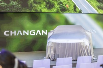 Exhibition stand of the Chinese manufacturer Changan. The Avatr brand is positioned in the premium