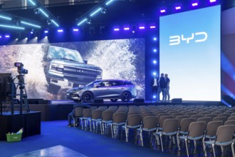 New presentation of the Chinese manufacturer BYD. IAA MOBILITY in Munich. The motor show presents