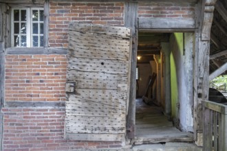 Entrance to the historic Haarmühle mill, Ahaus-Alstätte, Münsterland, North Rhine-Westphalia,