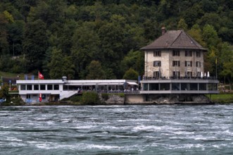 Rhine Falls Schaffhausen, waterfall, Panoramarestaurant Schlössli Wörth, Neuhausen, Canton