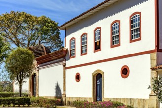 Imposing old colonial-style mansion in the historic city of Ouro Preto, Ouro Preto, Minas Gerais,