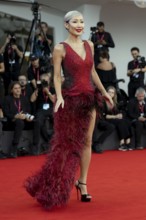 Venice, Italy - 2 September 2025: Aliia Roza during the red carpet of - A house of Dynamite -