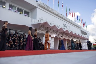 Venice, Italy - 2 September 2025: The Palazzo del Cinema during the red carpet of - A house of