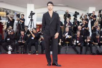 Venice, Italy - 2 September 2025: Mattia Narducci during the red carpet of - A house of Dynamite -