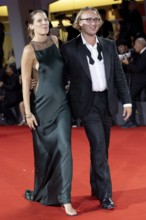 Venice, Italy - 3 September 2025: Ludovica Quaratesi Schnabel and Olmo Schnabel during the Red