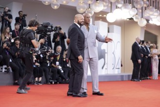 Venice, Italy - 1 September 2025: Mark Kerr and Dwayne Johnson during the red carpet of - The
