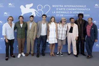 Venice, Italy - 3 September 2025: Louis Cancelmi, Vito Schnabel, Benjamin Clementine, Louise