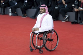 Venice, Italy - 3 September 2025: Abdulrahman Al-Qurashi during the Red Carpet of - Duse - during