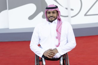 Venice, Italy - 3 September 2025: Abdulrahman Al-Qurashi during the Red Carpet of - Duse - during