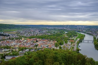 View of Kelheim, Upper Palatinate, Bavaria, Germany from the Liberation Hall