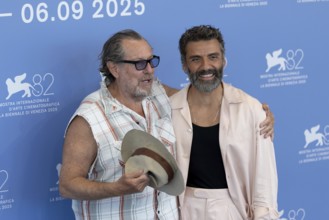 Venice, Italy - 3 September 2025: Julian Schnabel and Oscar Isaac during the Photo Call of - In the