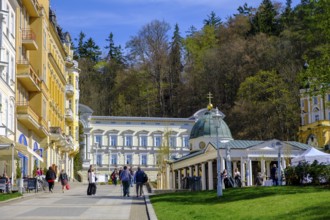 Promenade Hall, Spa Centre, Caroline Fountain, Colonnades, Mariánské Lázne, Mariánské Lázne, Czech