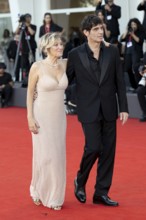 Venice, Italy - 3 September 2025: Valeria Bruni Tedeschi and Pietro Marcello during the Red Carpet